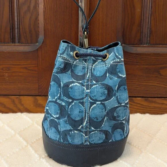 Coach Denim Bucket Mini Wristlet/bag - Picture 2 of 10